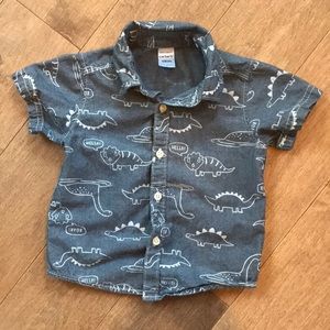 Dinosaur 🦕 print button down shirt